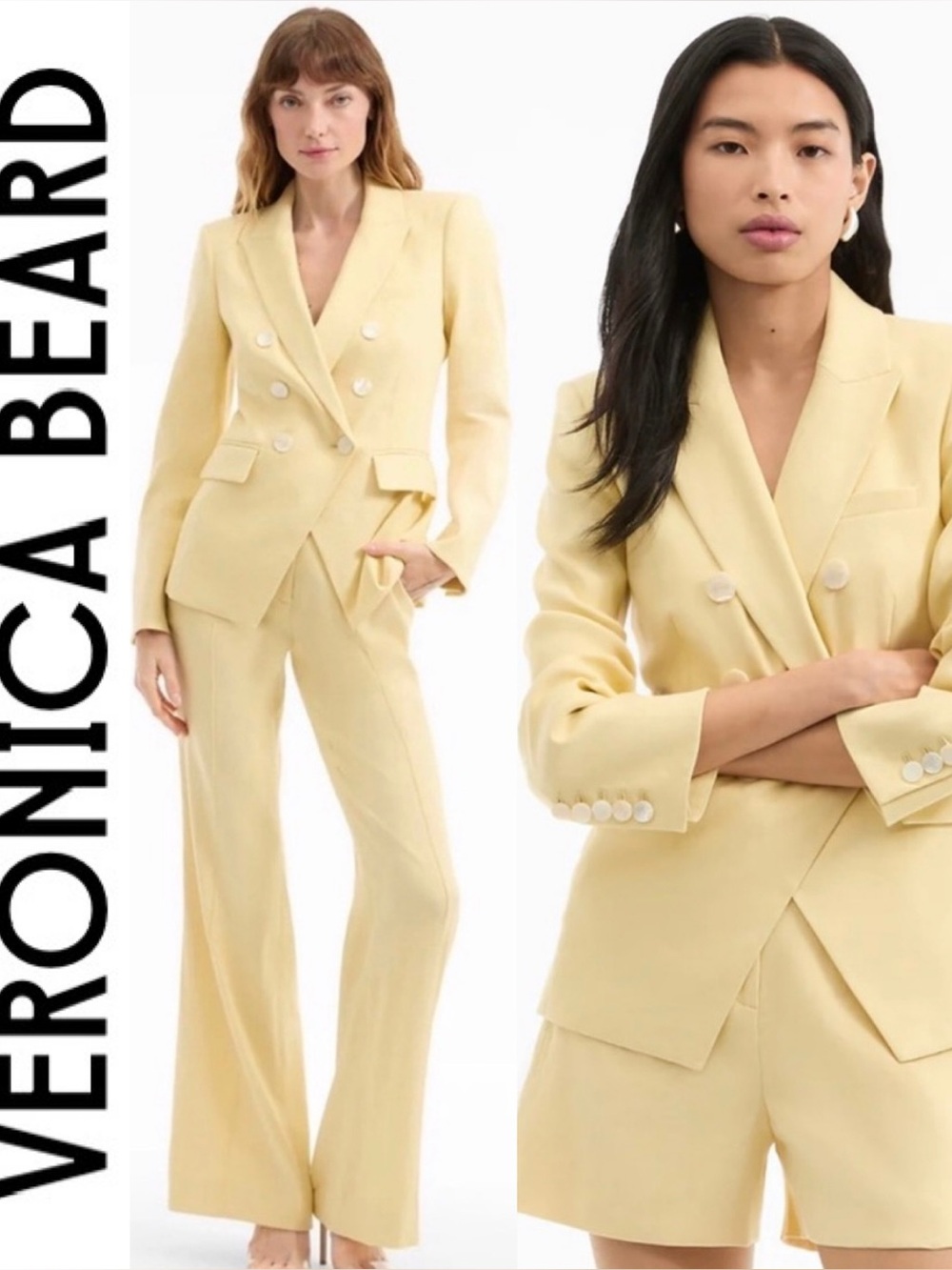 Veronica Beard 💛 Miller Linen Blazer & Komi Pant Set
